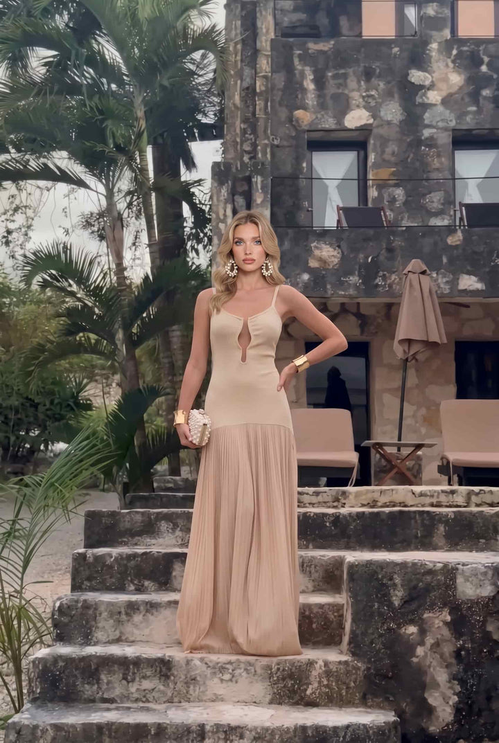 Chiffon Patchwork Maxi Dress