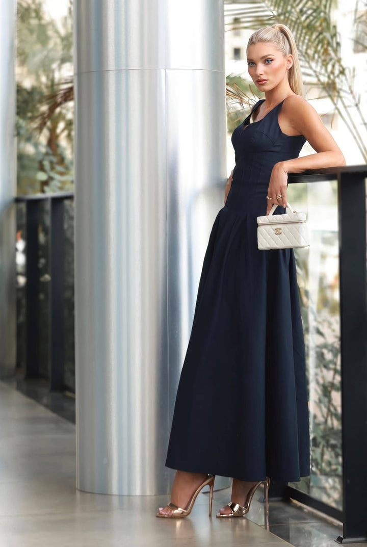 Minimalist Slim Sling Maxi Dress