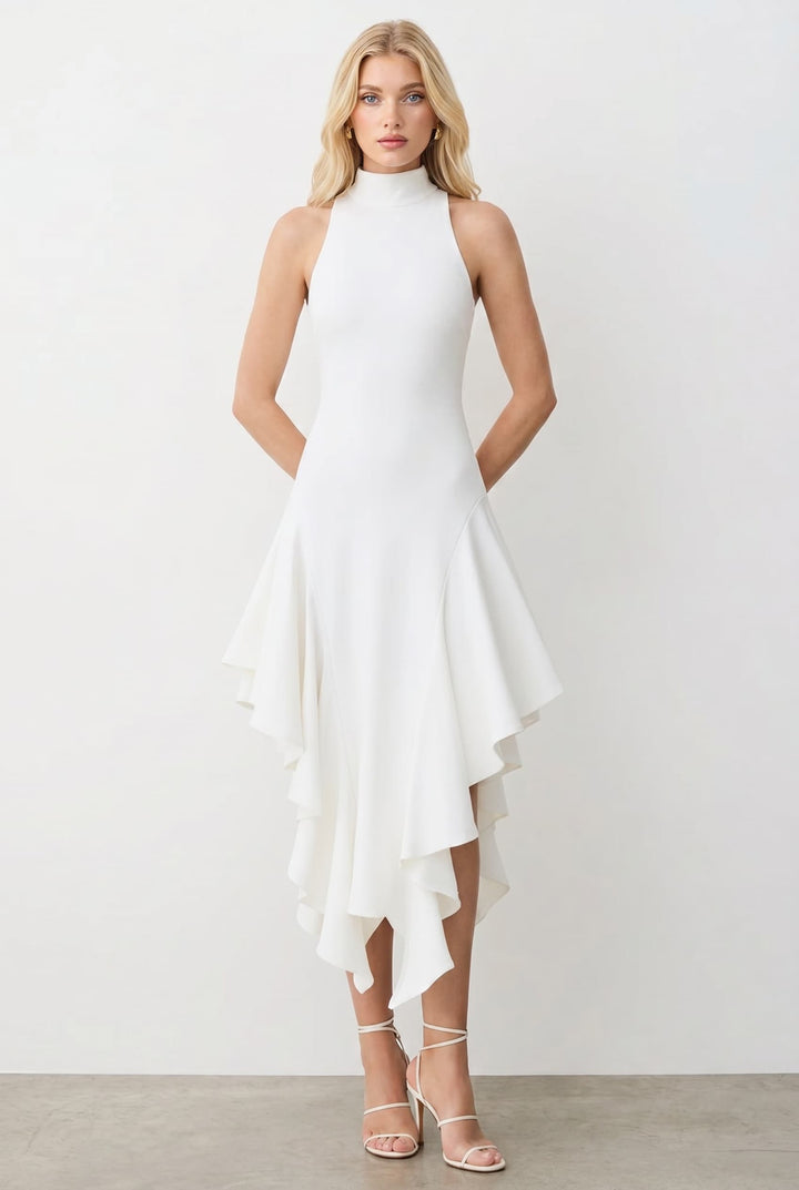 Sleeveless Irregular Hem Maxi Dress