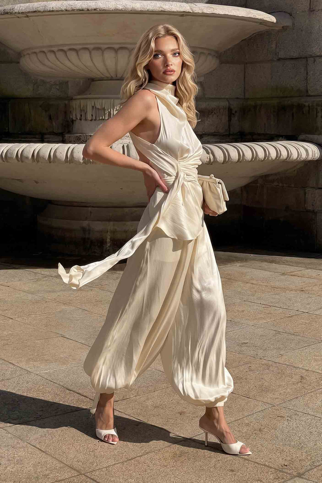 Pleated Top And Bloomers Set