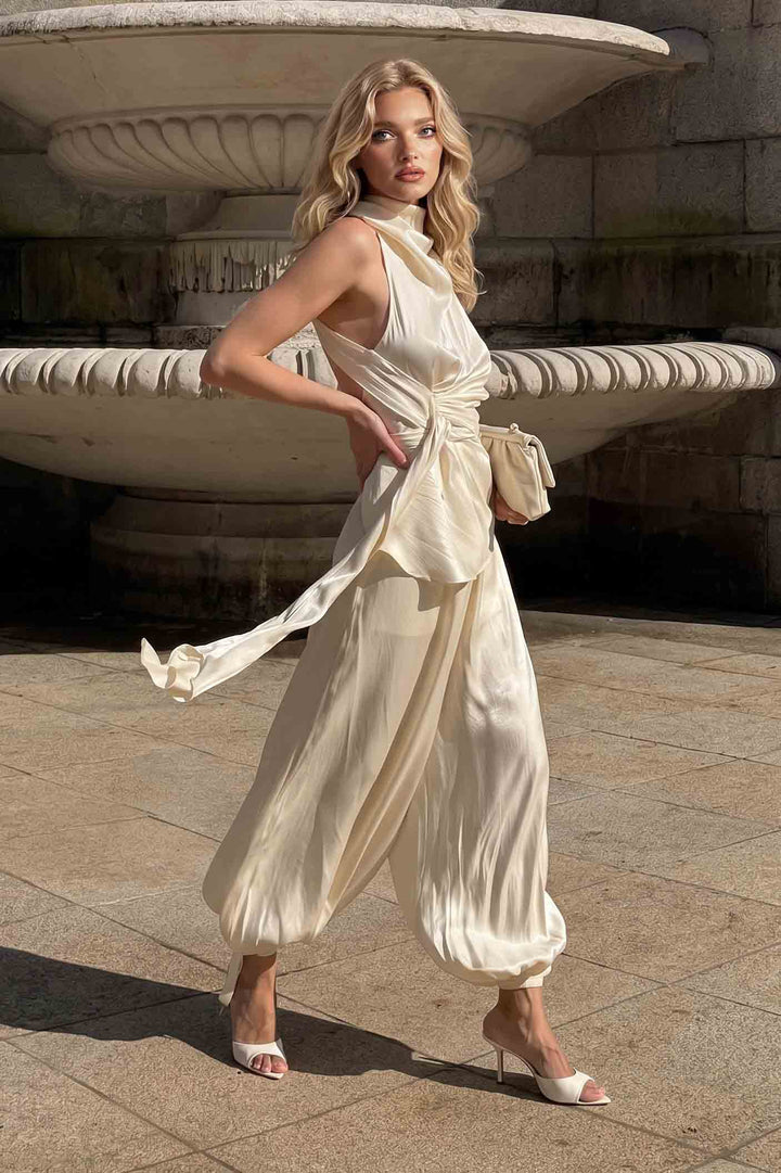 Pleated Top And Bloomers Set