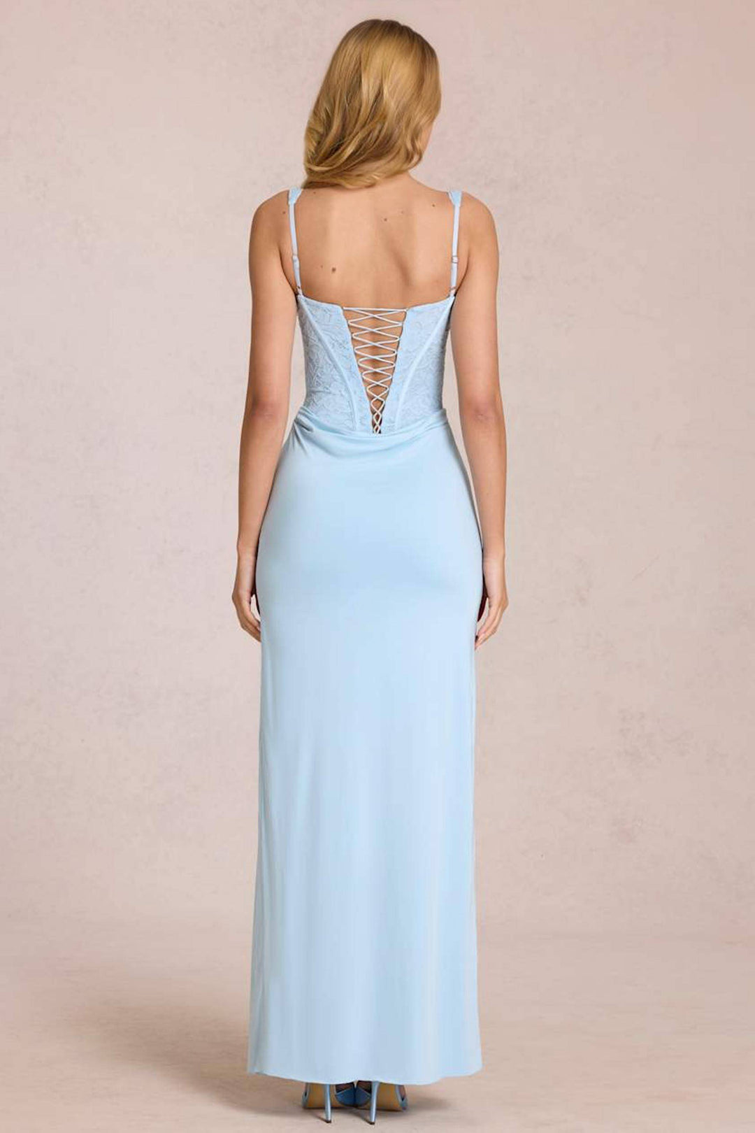 Lace Slit Maxi Dress