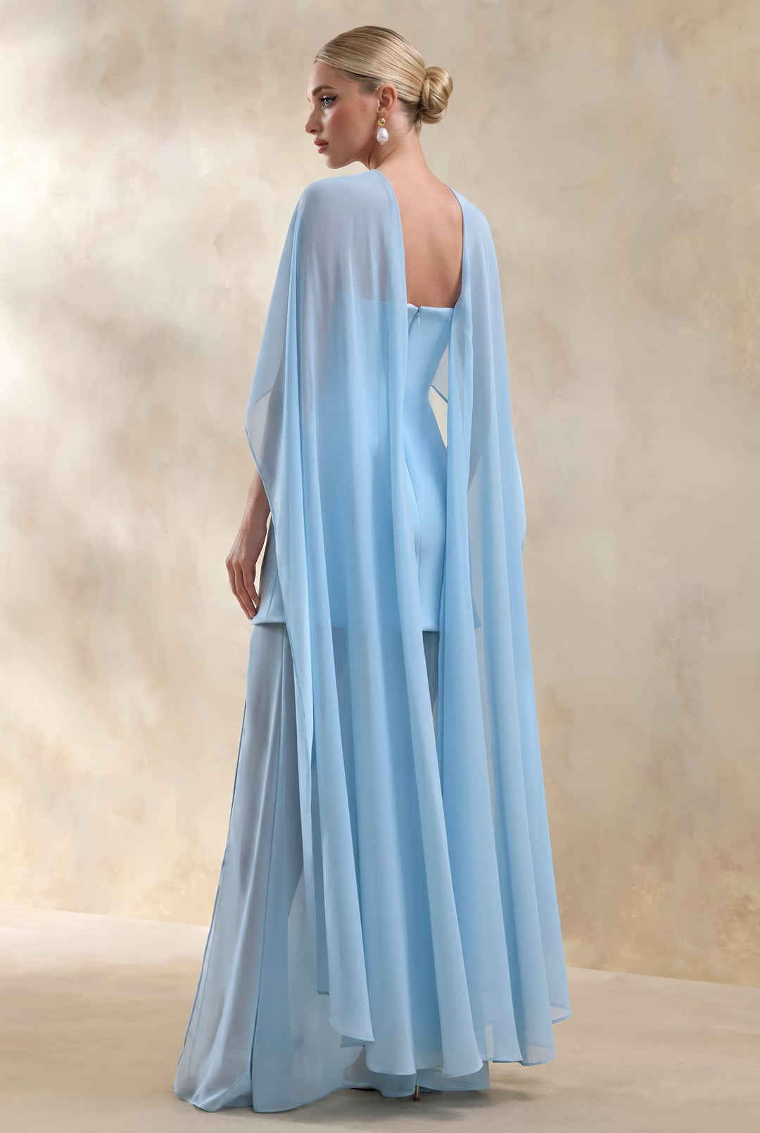 Shawl Design Slit Maxi Dress