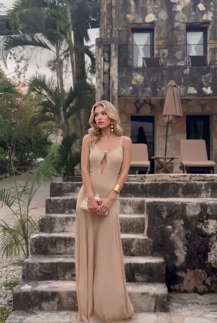 Chiffon Patchwork Maxi Dress