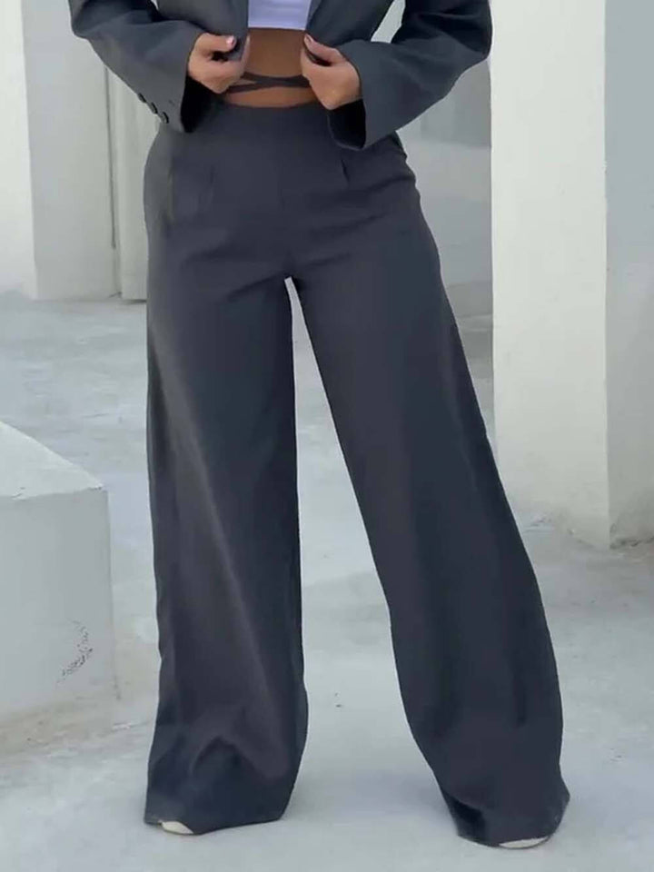 Unique Fashion Collared Cropped Blazer