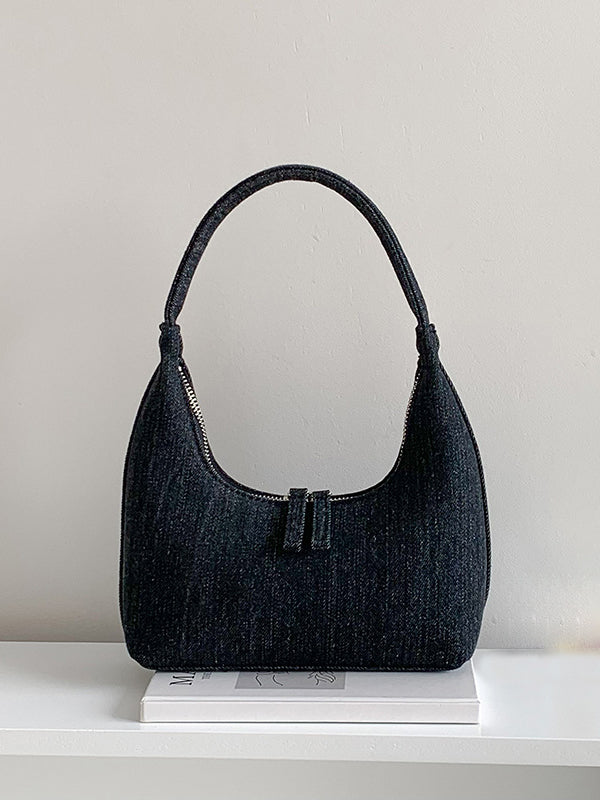 Bolsa de bolinho jeans portátil de nicho da moda