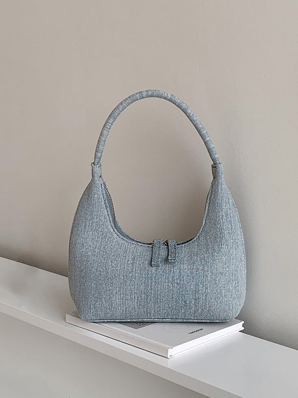 Bolsa de bolinho jeans portátil de nicho da moda