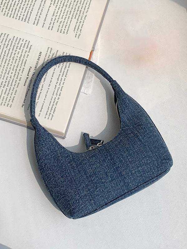 Bolsa de bolinho jeans portátil de nicho da moda