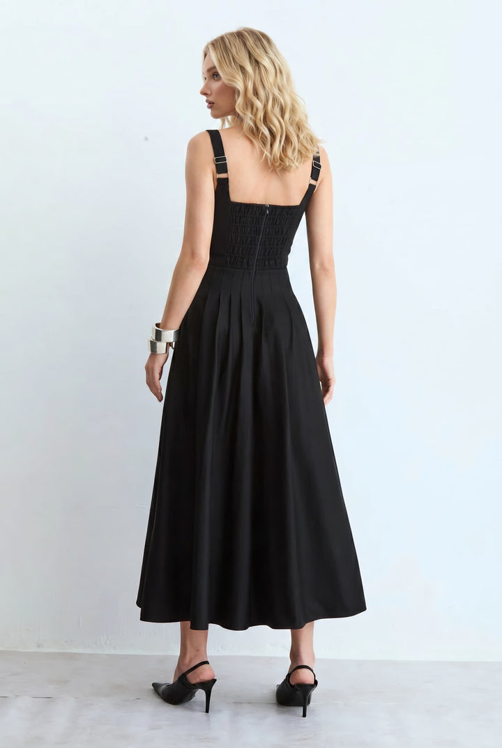 Minimalist Slim Sling Maxi Dress