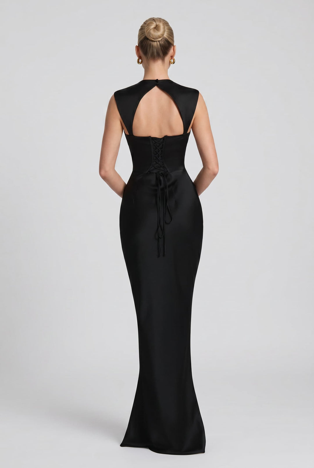 Backless Design Pleated Maxi Dress