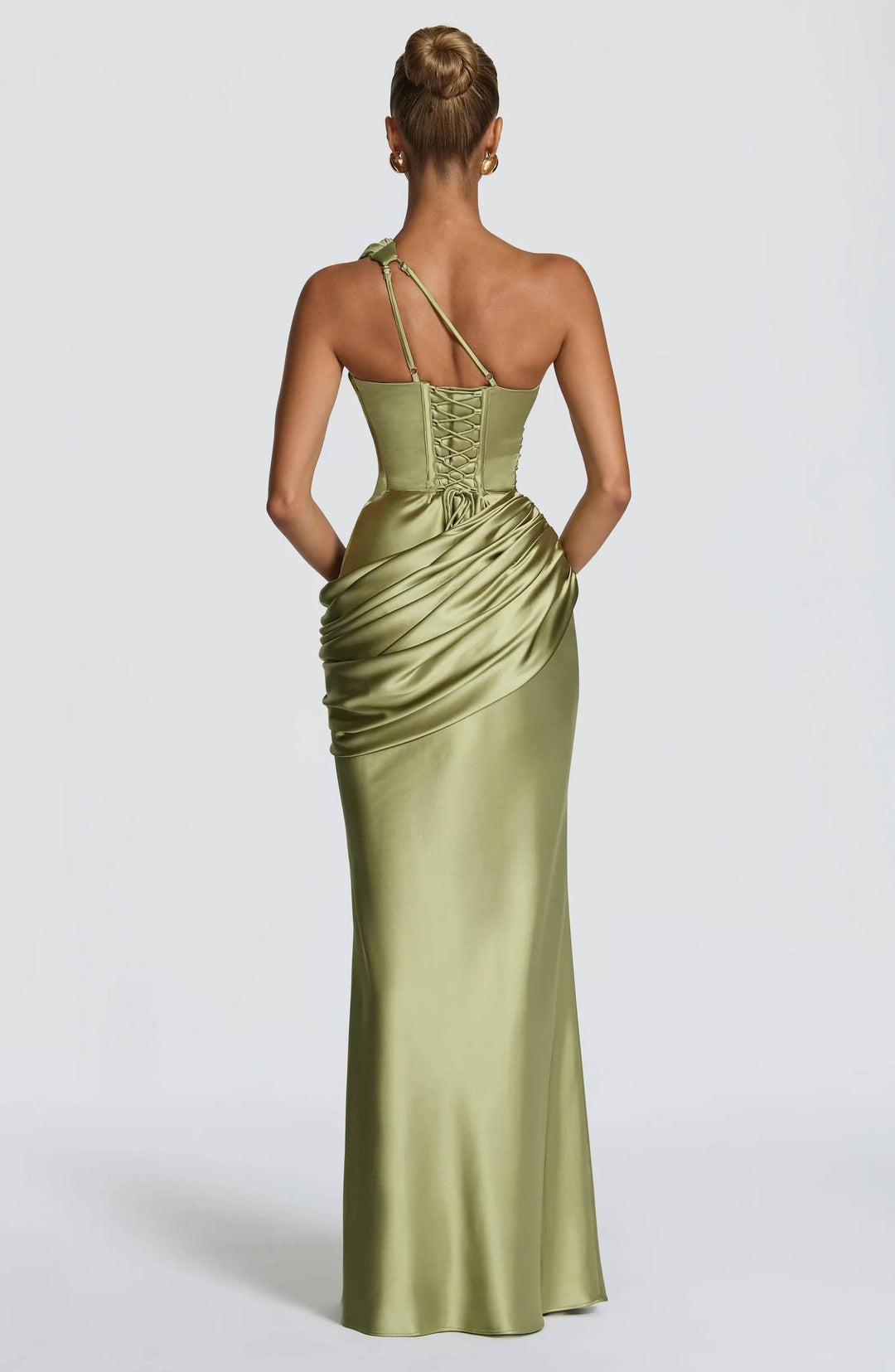 Hollow Design Pleated Maxi Dress