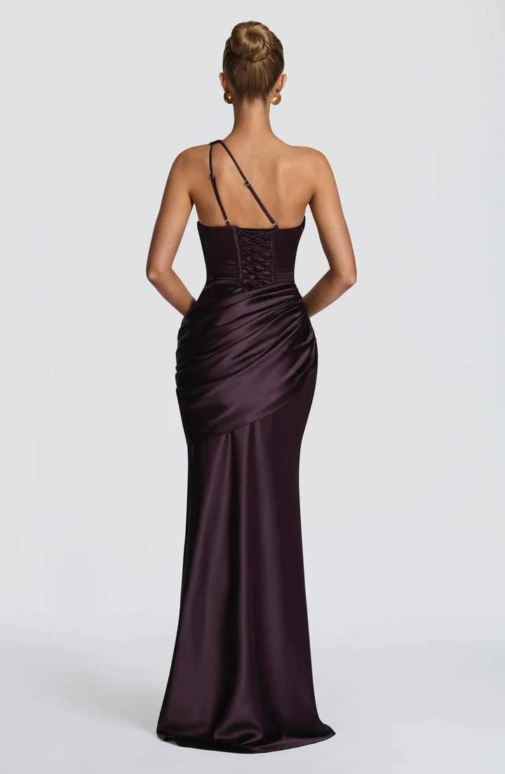 Hollow Design Pleated Maxi Dress