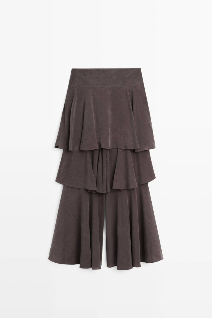 Vest Top And Ruffled Pants Set