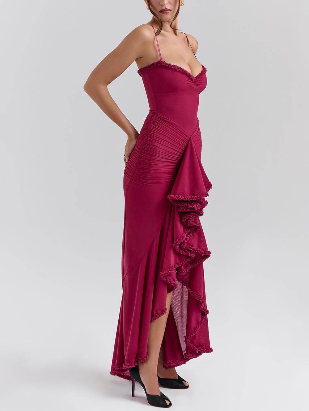 Robe à volants élégante et sophistiquée