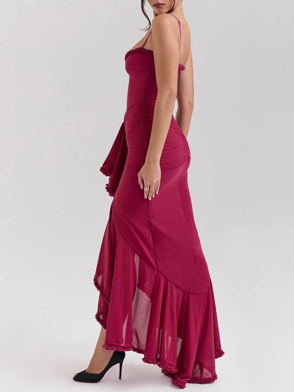 Robe à volants élégante et sophistiquée