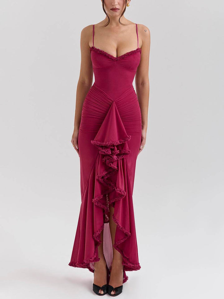 Robe à volants élégante et sophistiquée