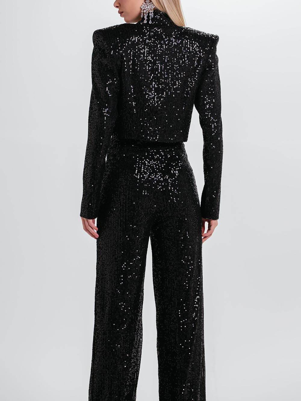 Blazer con paillettes stile corto alla moda classica