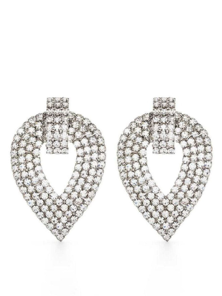 Geometric Rhinestone Clip-on Earrings