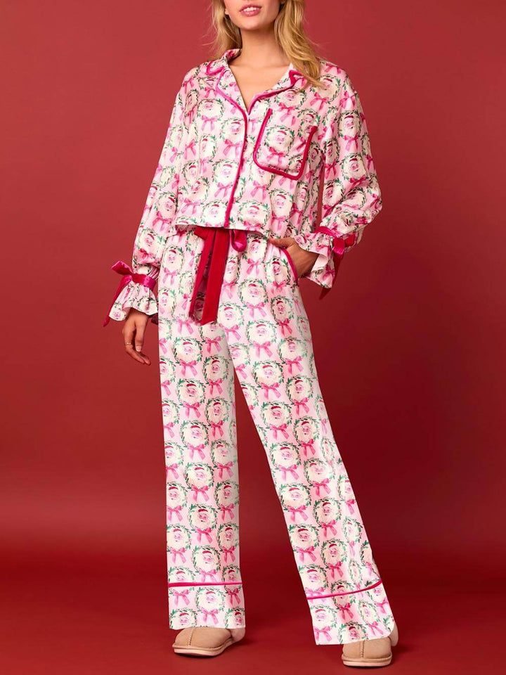 Ensemble de vêtements d'intérieur imprimés de Noël