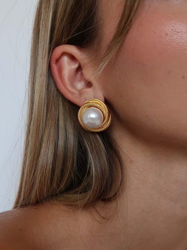 Boucles d'oreilles en fil enroulé de perles