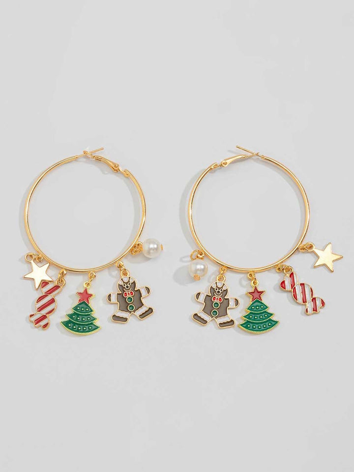 Christmas Snowman Candy Drop Earrings