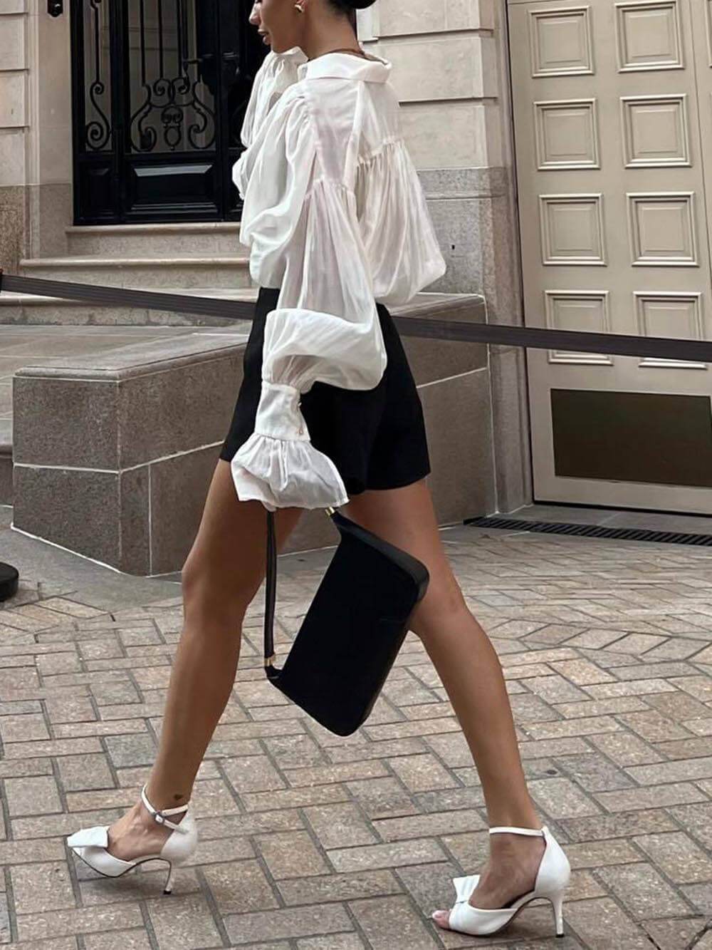 Chemise ample à manches lanternes, douce et fraîche