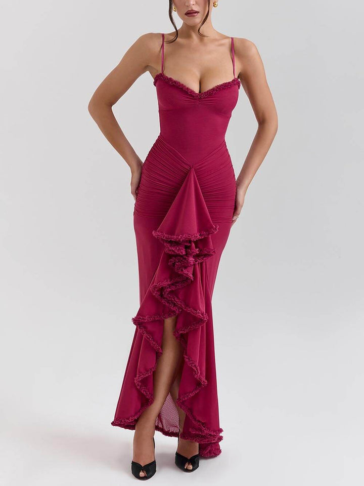 Robe à volants élégante et sophistiquée