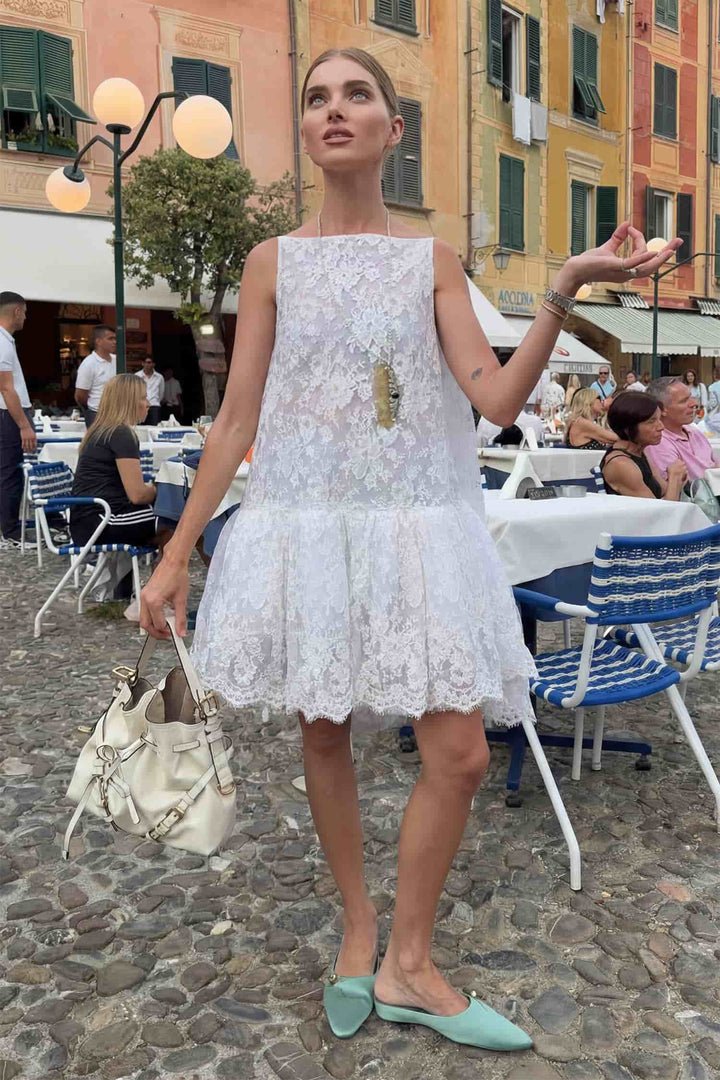 Lace A- Line Mini Dress